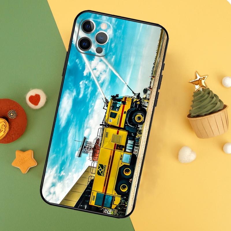 Fire Truck Phone Case For iPhone 17 Pro Max 17Air 16E 15 14 13 12 11 16 Pro Max Mini Shockproof Cover