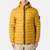 STONE ISLAND FW24 Нейлон Пух-TC Водонепроницаемая С капюшоном На молнии Длинный рукав Легкая Стеганая куртка Унисекс куртки Горчично-желтый 811540324-V0034