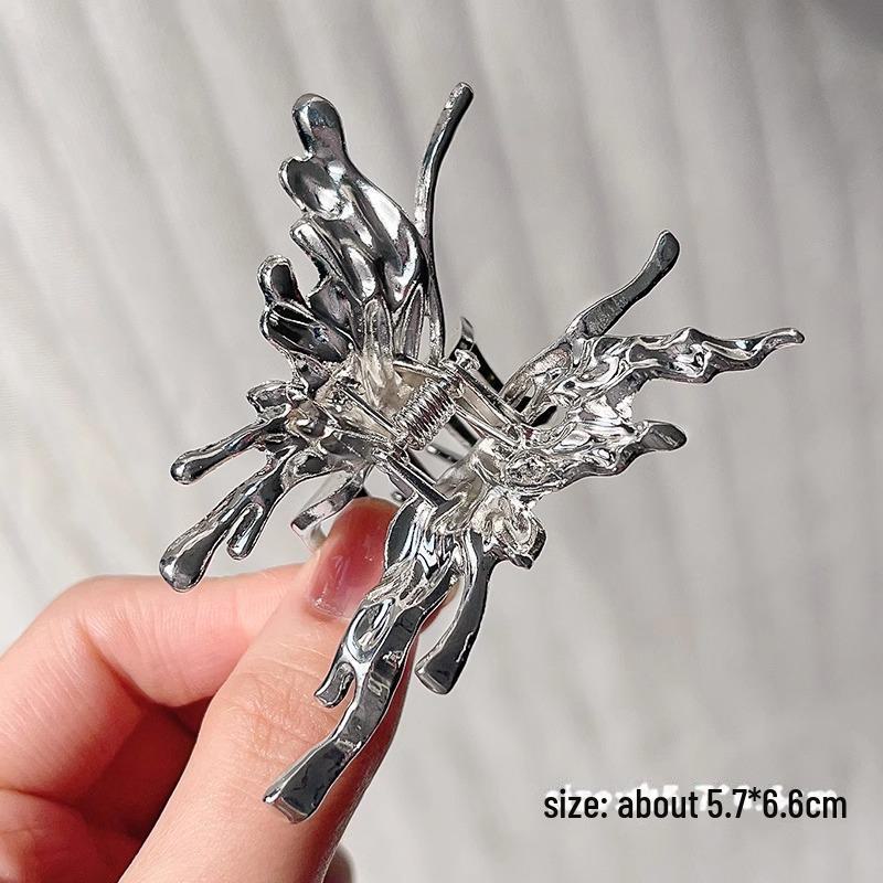 Металлическая полая заколка для волос в форме бабочки - модный аксессуар для хвоста Y2K