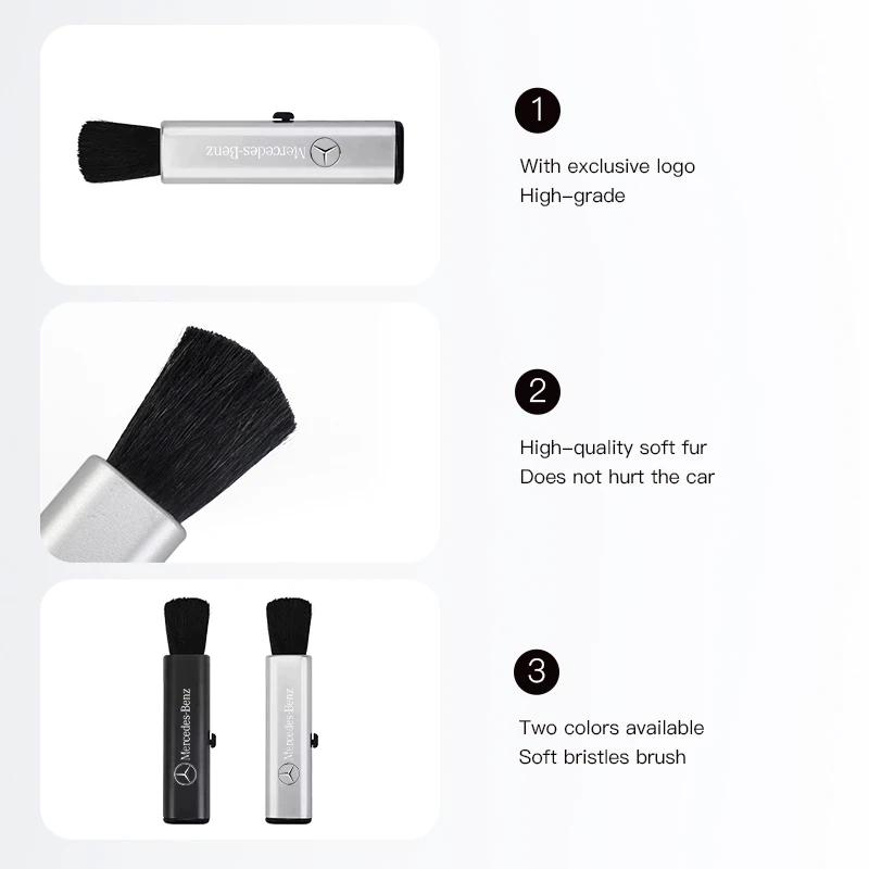 GLC GLB Car Interior Cleaning Brush Extendable Portable Fine Bristle Brush For Mercedes Benz AMG W203 W206 W220 W205 W211 W212
