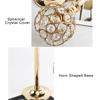 Mini Crystal Candlestick Metal Craft Candelabra Golden Crystal Bowl Candle Holders  Home Wedding