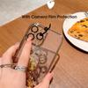 Мультяшный чехол с блестками и зыбучим песком для iPhone 17 16 15 14 Pro Max 13 12 11 X Xr Xs 7 8 Plus Прозрачный с покрытием Защитная пленка для камеры Мягкая накладка