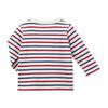 MIKI HOUSE Double B Long Sleeve Thick Border with Bear Made in for Boys and Baby and Kindergarten and School Red and Navy T-Shirt, Design, Japan,