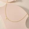 Gold Initial Necklace for Women Tiny Sideways Letter Pendant Chain Necklace Gold Plated Jewelry