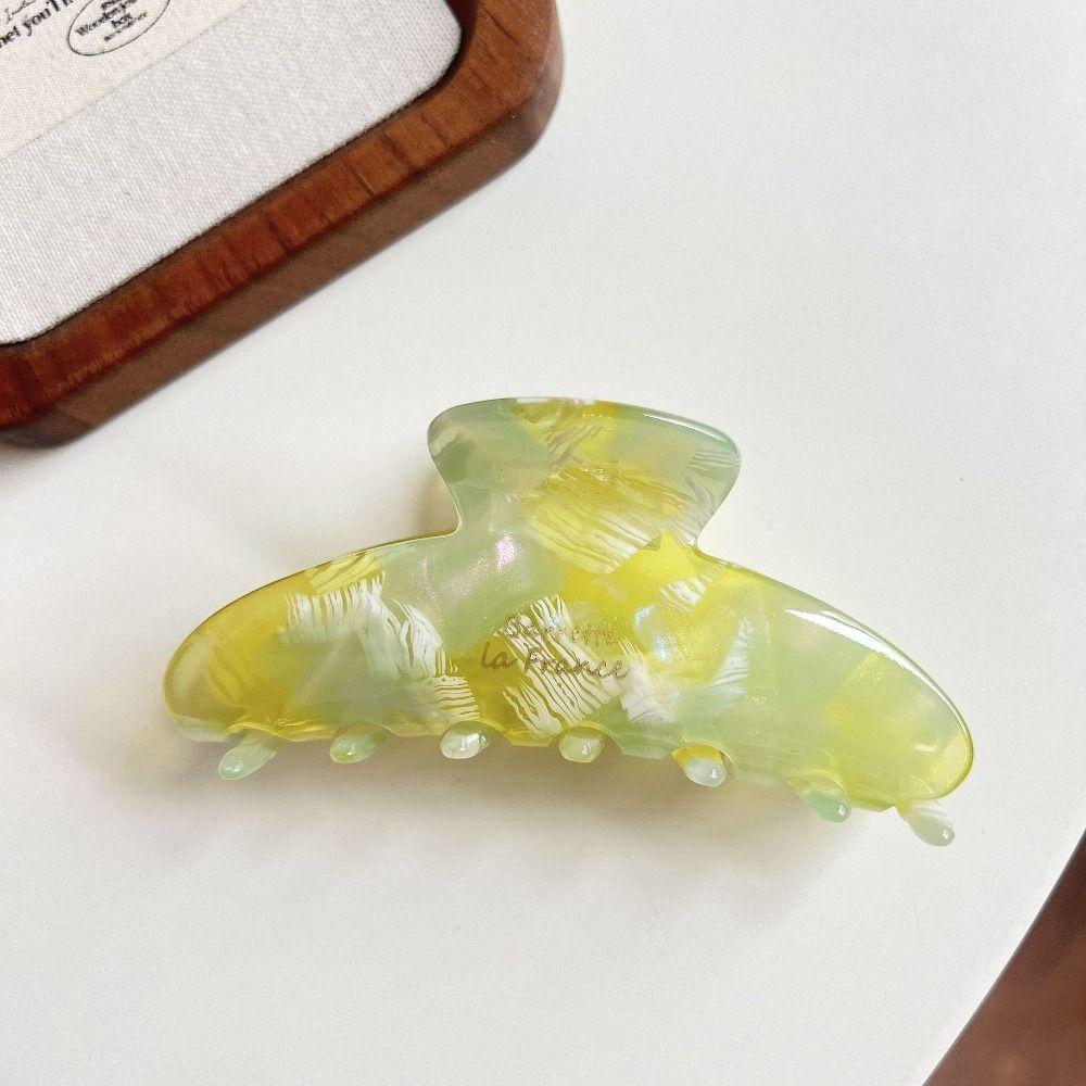 Acetic Acid Irregular Pattern Shark Clip Fresh Flower Hair Claw Sweet Acetate Hair Claw Streetwear