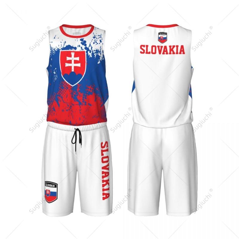 Men Austria Flag Basketball Jersey Set Mesh Shirt & Pants Sleeveless