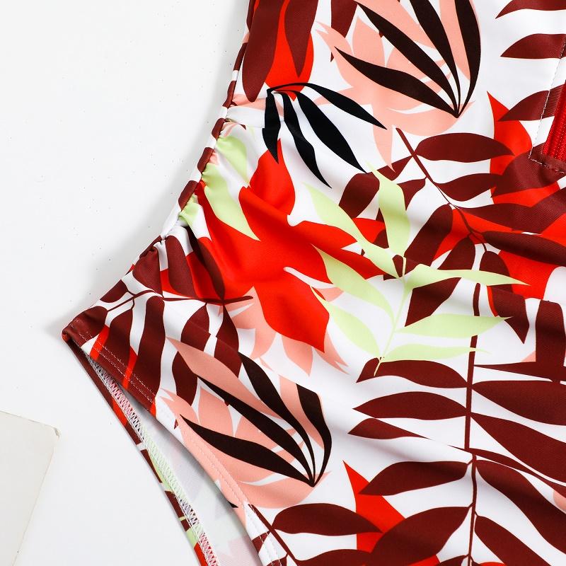 Купальник с оборками слитный винтажный купальник женский на молнии для купания плавательный костюм женский летняя пляжная одежда боди EMA