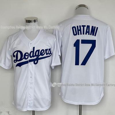 Бейсбольная майка Dodgers 2024 №. 17 Ohtani — вышитая японская команда для поклонников Shohei Otani