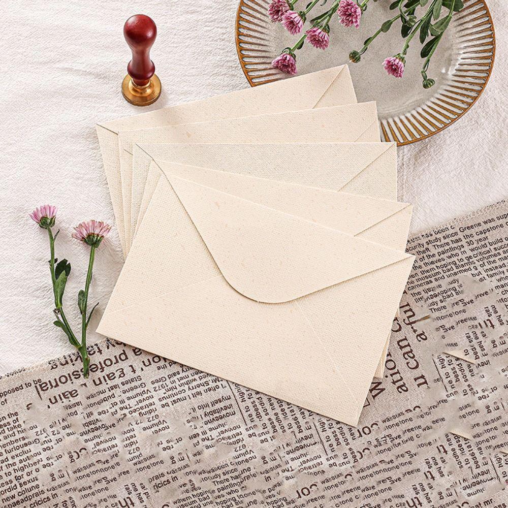 10Pcs Invitation Card Blessing Thank Envelope Simple Greeting Card Retro Envelope Teachers' Day