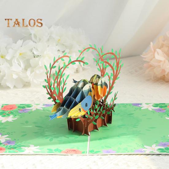 Открытка на день рождения с колибри, сделанная своими руками, объемная открытка с птицей и цветком, 3D-открытка на День матери, годовщина, День святого Валентина, поздравительная открытка для женщин