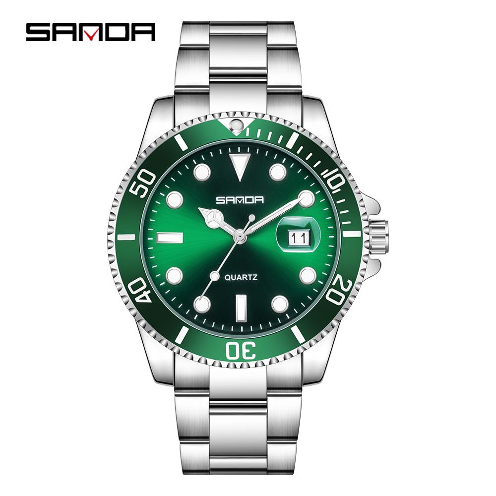 SANDA New 1099 Business Men's Quartz Watch Waterproof Night Light Calendar Fashion Men's Quartz Watch