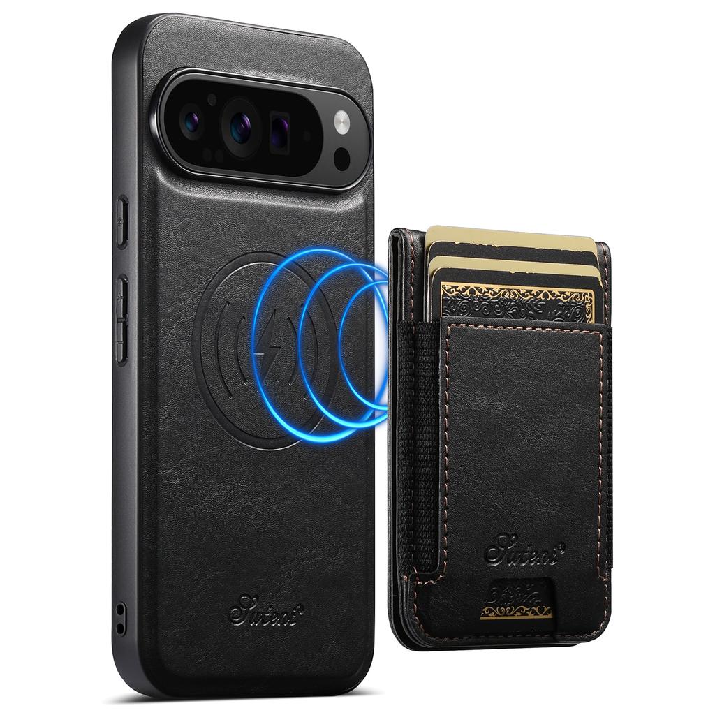 SUTENI For Google Pixel 10 Pro XL Case Compatible with MagSafe Card Holder Kickstand Phone Cover
