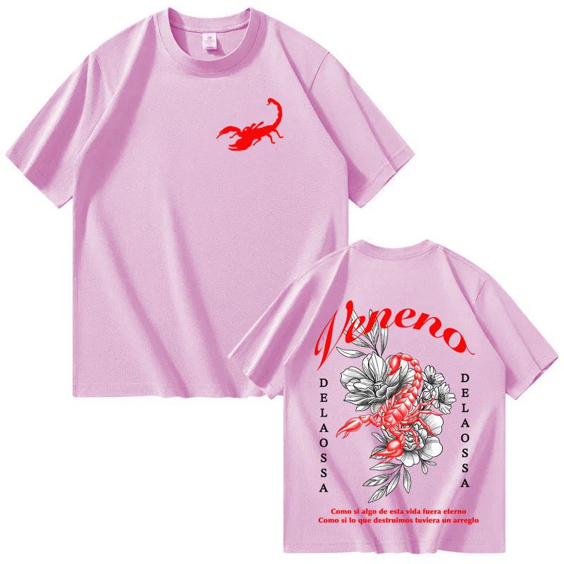 Rapper Delaossa Veneno New Album Print Tshrit Mens Women Clothes Tops Harajuku 2026 summer Casual Crewneck Hot Sale Streetwear