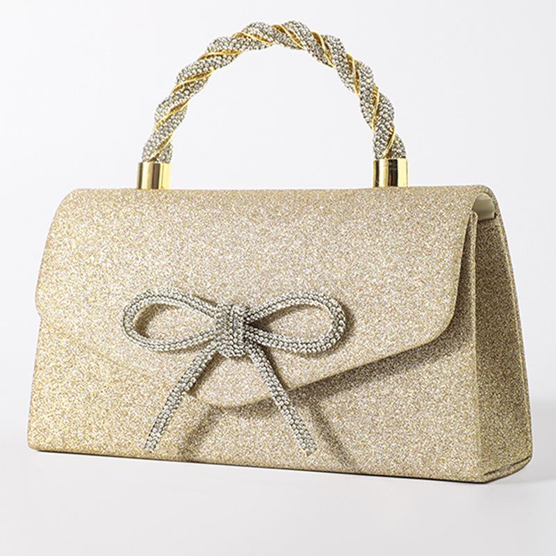 Новая Банкетная Клатч-Сумка Высокого Качества Универсальная Ромбовидная Цепочка-Бант Сумка Через Плечо для Вечернего Платья