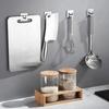 6Pcs Wall Storage Hooks Strong Load-bearing Punch Free Simple Installation Self-Adhesive Stainless Steel Hooks Set