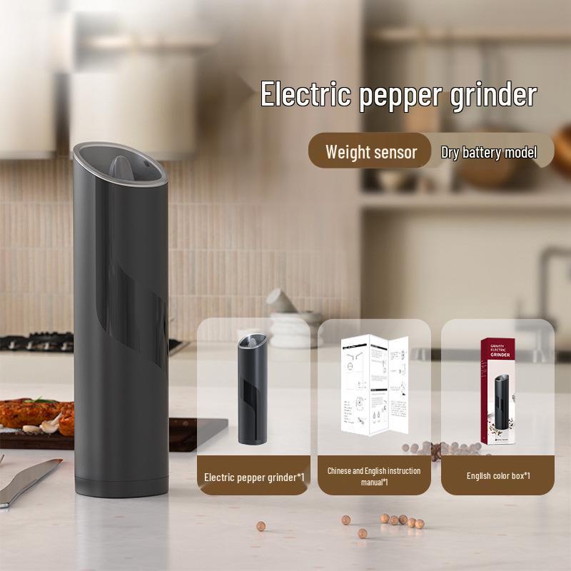 Gravity-Sensing Electric Pepper & Salt Grinder for Household Use