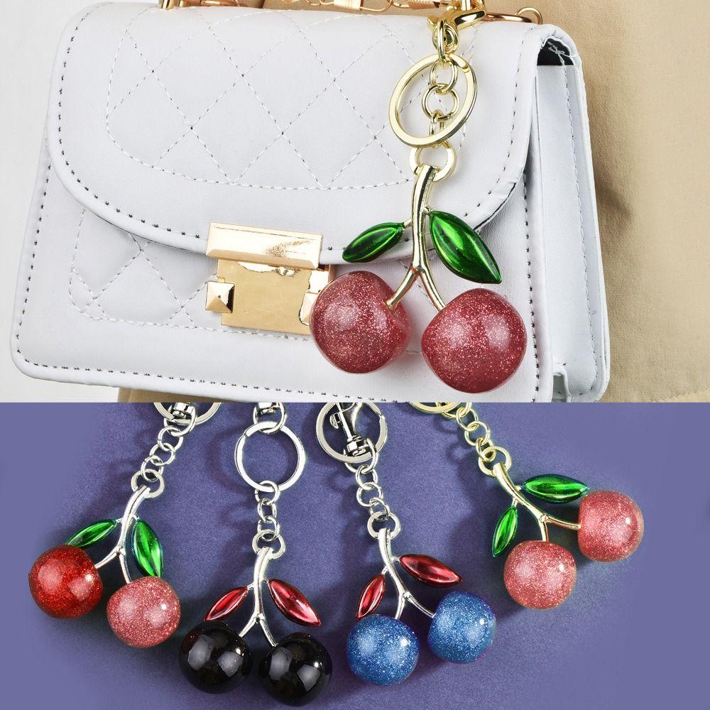 3D поделки брелок в виде вишни украшения подвески в виде вишни сумочка ювелирные изделия хрустальная вишневая подвеска