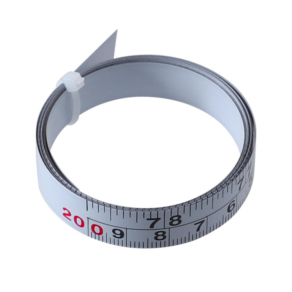 Самоклеящаяся измерительная лента, дюймовая и метрическая двойная шкала, верстачная линейка, клейкая рулетка, портативная нержавеющая линейка