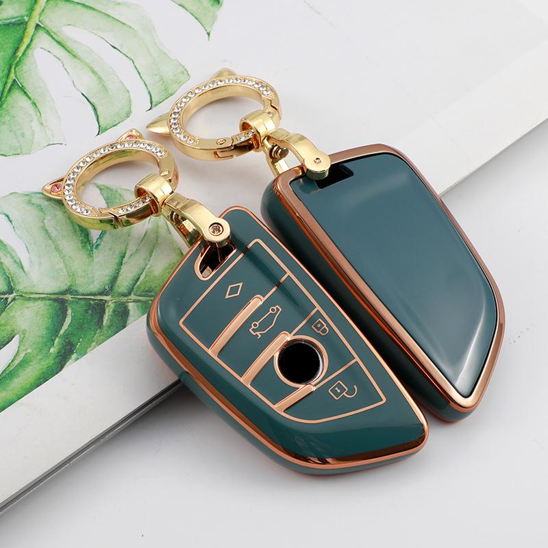 TPU Car Remote Key Case Cover Shell Holder Fob Keychain For BMW X1 X3 X5 X6 X7 1 3 5 6 7 Series G20 G30 G11 F15 F16 G01 G02 F48