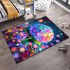 Colorful Floral Carpet with Neon Rainbow Hydrangea and Flowers Suitable for use as an anti-slip for living room bedroom sofas