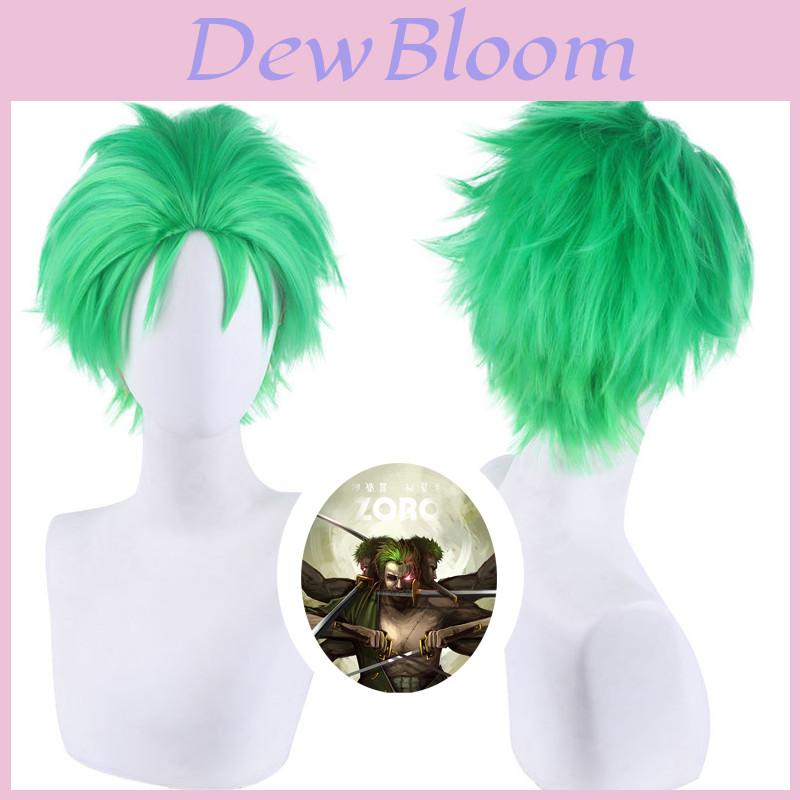One Piece Roroya Zoro Cosplay Wig Premium Synthetic Silk Fiber Heat Resistant Halloween Costume Prop