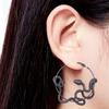 Exaggerated Retro Snake Hoop Earrings: Creative European & American Fashion