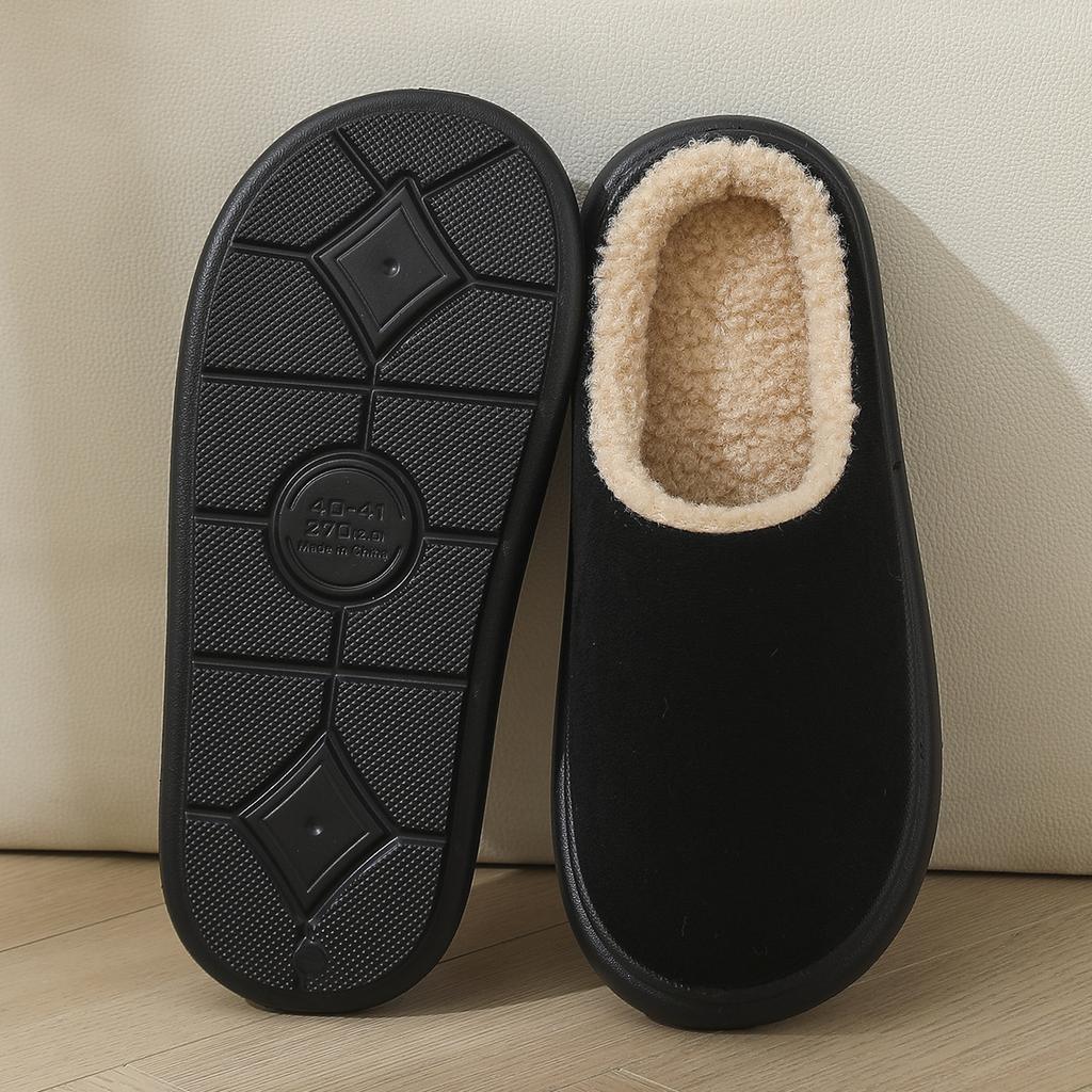 Cotton Slippers for Women, Large Size, Winter Couple, Home Use, Indoor Anti Slip and Warm, Women's Cotton Holder, Men's Thick Sole