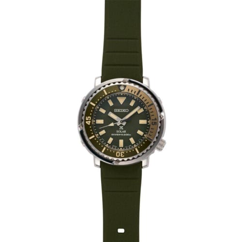 Seiko Prospex Women's Street Series Safari Solar Diver's 200m Green Watch SUT405P1, Military Green, Diver.