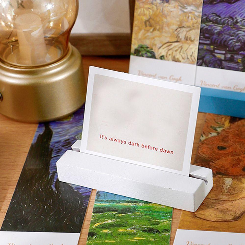 Picture Frame Base Desktop Decoration Photos Stand Cards Display Stand Paper Clamp Wooden Clips