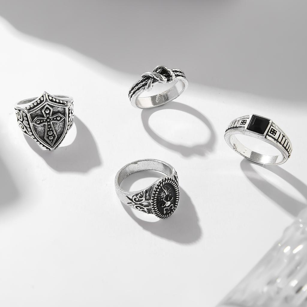 Высококачественная модная личность преувеличенное кольцо с крестом мужское украшение