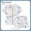 "Crayon Shin-chan" Large Size Women's Pajamas Women's Summer Short Sleeve Japanese Student Cartoon Cute Loungewear Set