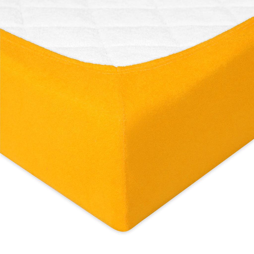 Prześcieradło frotte z gumą premium 60x120x10 żółte