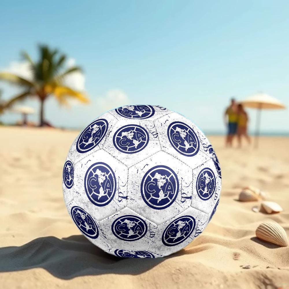 Футбольный мяч с логотипом Club America, разноцветный, подходит для всех возрастов, сшит машинным швом, материал ПВХ, соревновательного качества, прочный и с высоким отскоком