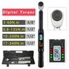 3/8" 1/2" Цифровой динамометрический ключ Профессиональный регулируемый Высокая точность Велосипед Автомобиль Велосипед Ремонт Динамометрический инструмент Ключ