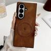 Для Samsung Galaxy Z Fold 7 Бизнес-чехол с магнитом Роскошная кожа Для Magsafe Беспроводная зарядка Мягкий силиконовый защитный чехол