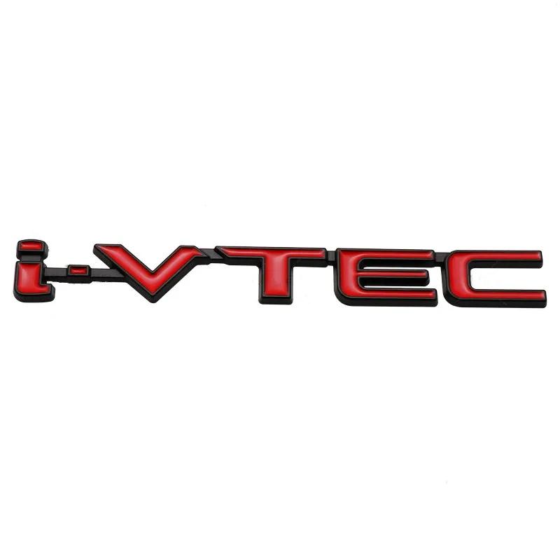 zfjhn2 3D Chrome Metal Car Letters Rear Trunk Badge Emblem IVTEC Logo I VTEC Sticker For Honda City Civic Accord Jazz CRV Accessories