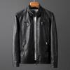 Осенняя мужская кожаная куртка мужская облегающая модная кожаная куртка уличная повседневная мужская верхняя одежда из искусственной кожи