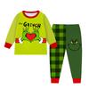 Kids' Casual Printed Long-Sleeve Neck Pullover Top and Pants Set