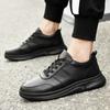Мужская обувь Деловая обувь из натуральной кожи Мягкая удобная повседневная обувь для мужчин на открытом воздухе Осенние однотонные черные мужские кроссовки