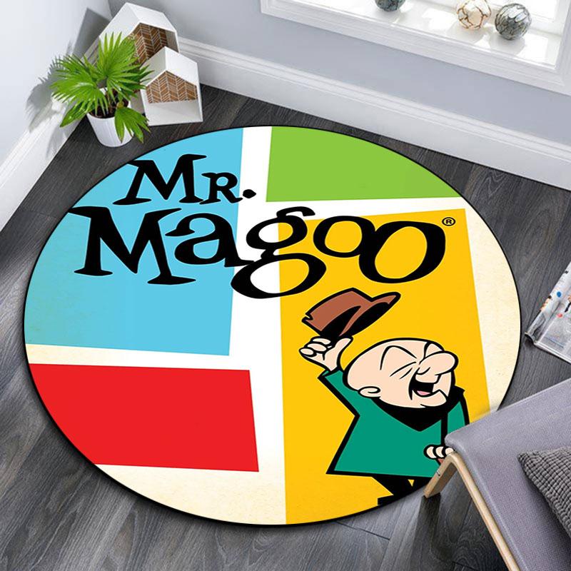 Mr. Magoo pattern round rug,Carpet Rug for Living Room Bedroom Playroom ,Non-slip Floor Mat,Holiday Gifts and Birthday Gifts.