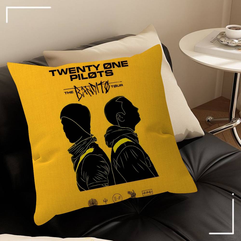 Популярные Подушки с Логотипом Группы Twenty One Pilots Подарки Мебель для Дома и Офиса Постельное Белье для Спальни Чехол для Подушки в Машину 45X45 см