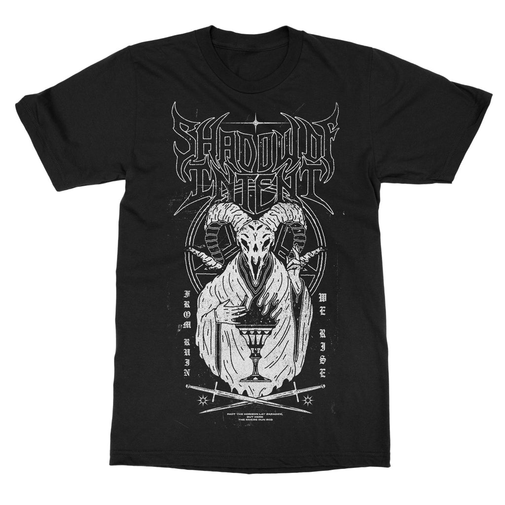 ZX Retro Shadow of Intent Band Graphic Cotton Tshirt Unisex Summer Short Sleeve Fashion Brand Tee Luxury Casual Vintage Retro Top