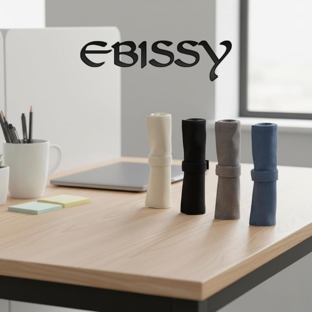 EBISSY Холщовый Свертывающийся Пенал Большой Вмещает Перьевые и Художественные Подходит для и и Удобный Футляр для Хранения, Вместимость, Ручки, Карандаши, Ручки, Принадлежности,