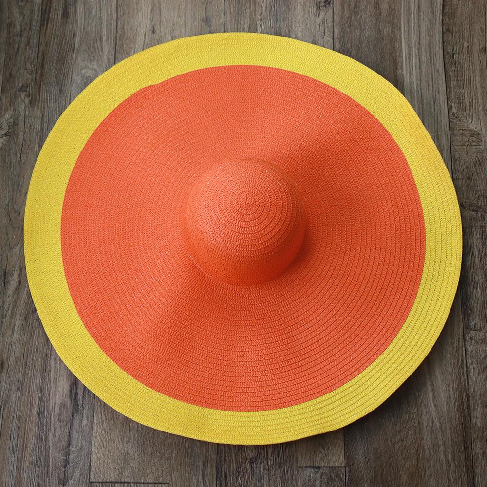 Women's European and American style sunshade hat, beach photo hat, wide-brim hat, foldable straw hat, sun hat CM