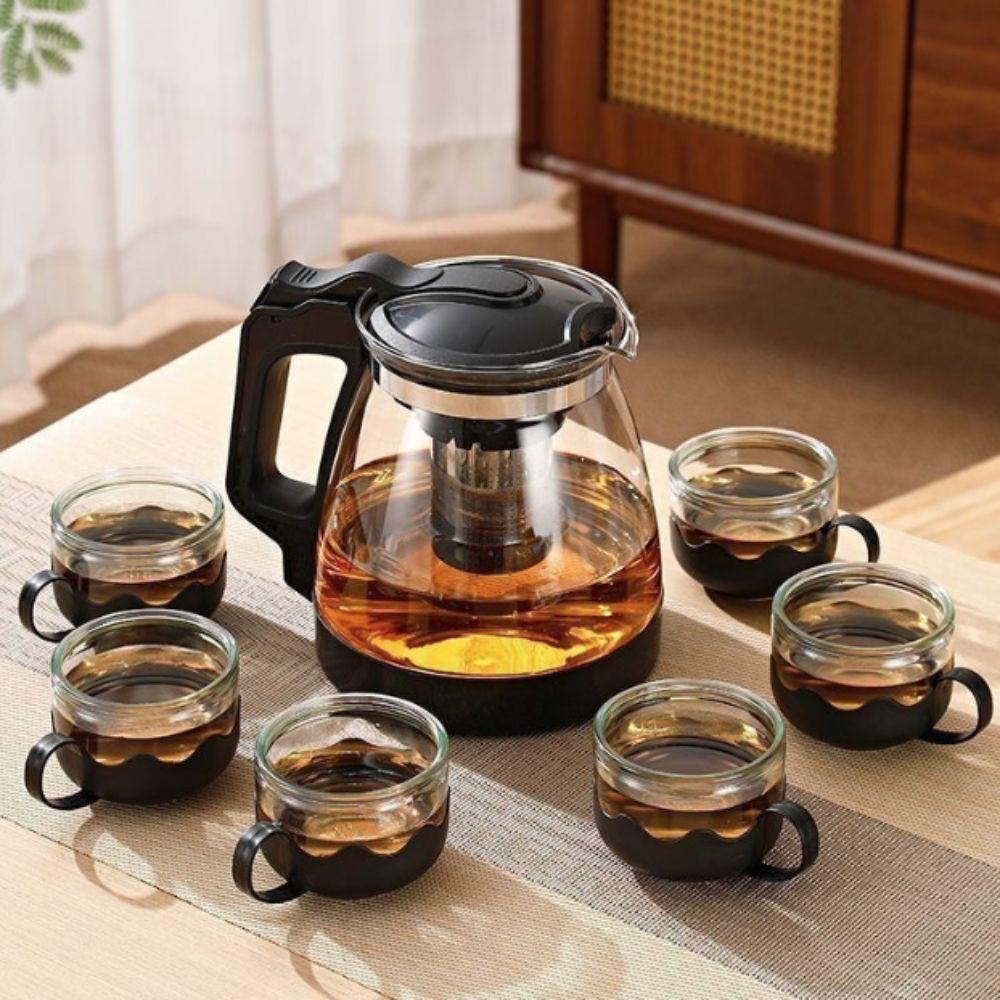Heat Resistant Strainer Tea Kettle with Filter Kung Fu Teaware Tea-Water Separator Pot  Office
