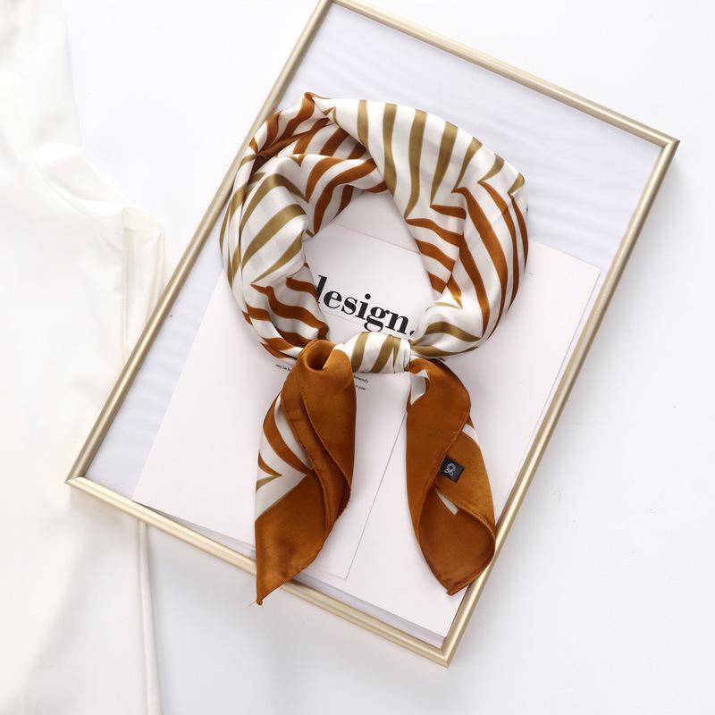 Женский универсальный шелковый квадратный шарф – летняя японская и корейская мода