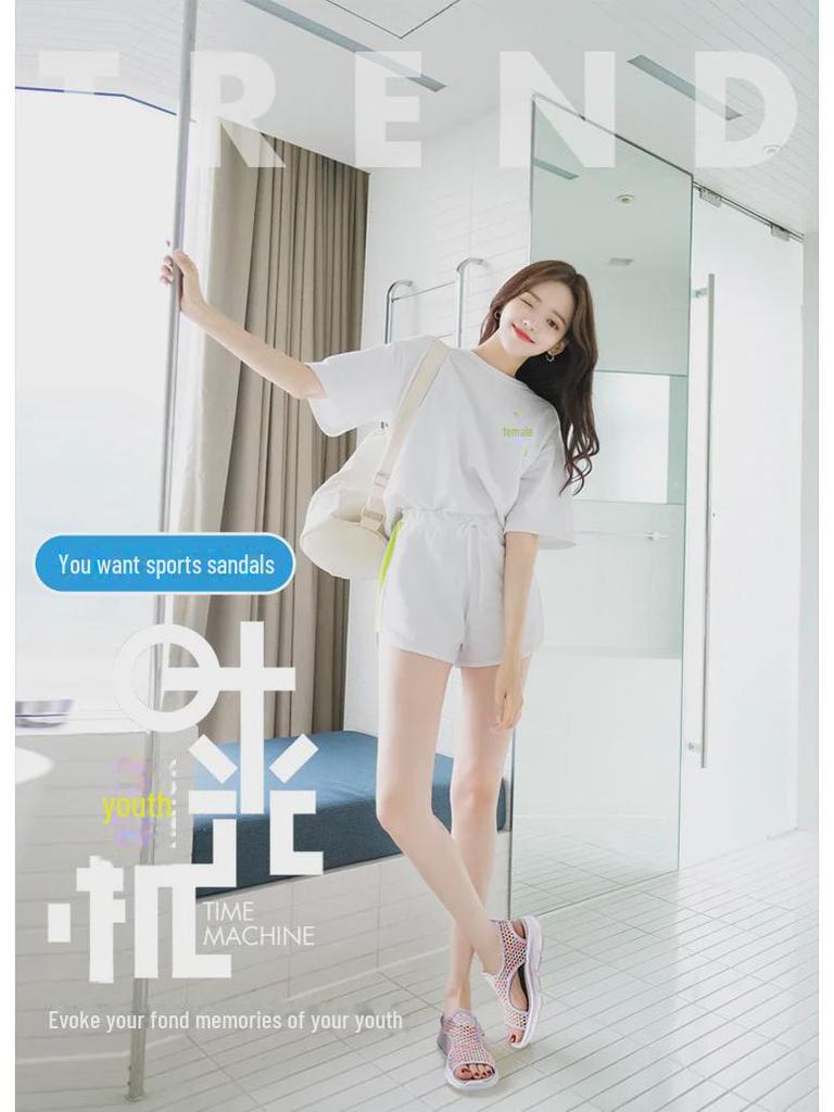 Женские летние повседневные нескользящие пляжные сандалии - молодежный тренд, мягкие, дышащие.