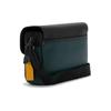 COACH Track 27 Logo Print Flap Zip Closure Color Blocked Calfskin Messenger Bag Shoulder Crossbody Bag Large Men's Black with Green