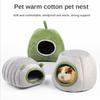 Hamster House Guinea Pig Cage Hamster Cotton House Small Animal Nest Winter Warm Pet Bed For Rodent/Guinea Pig/Rat/Hedgehog