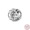 925 Sterling Silver Heart Paw Clear Snowflake Sparkling Crown Pumpkin Charm Bead Fit Woman's Bracelet
